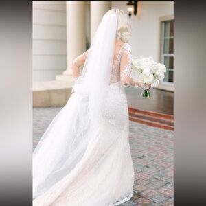 Bridal Sheer sparkly Long Veil - Galia Lahav